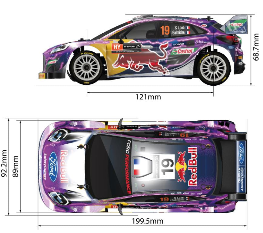 Carisma GT24 M-Sport Puma Hybrid Rally 4x4 Brushless 4wd RTR 1/24 CARI87868