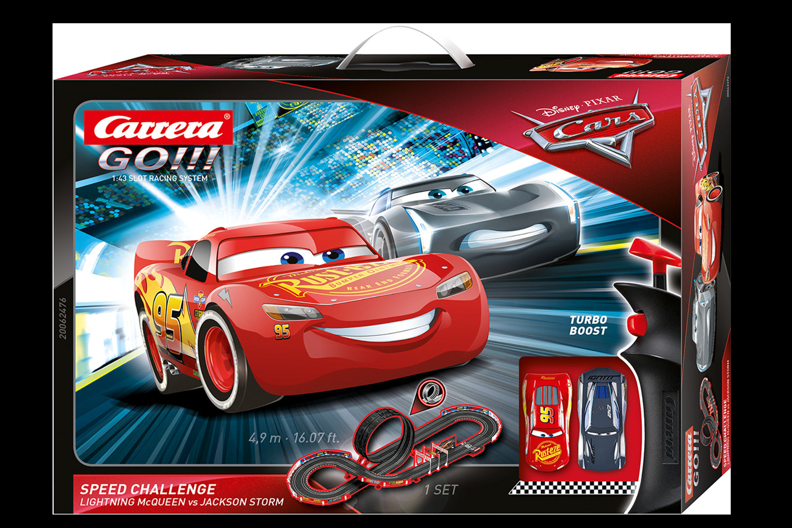 Circuit voitures Carrera Piste de jouet électrique Disney Cars Neon Nights  Go!!!