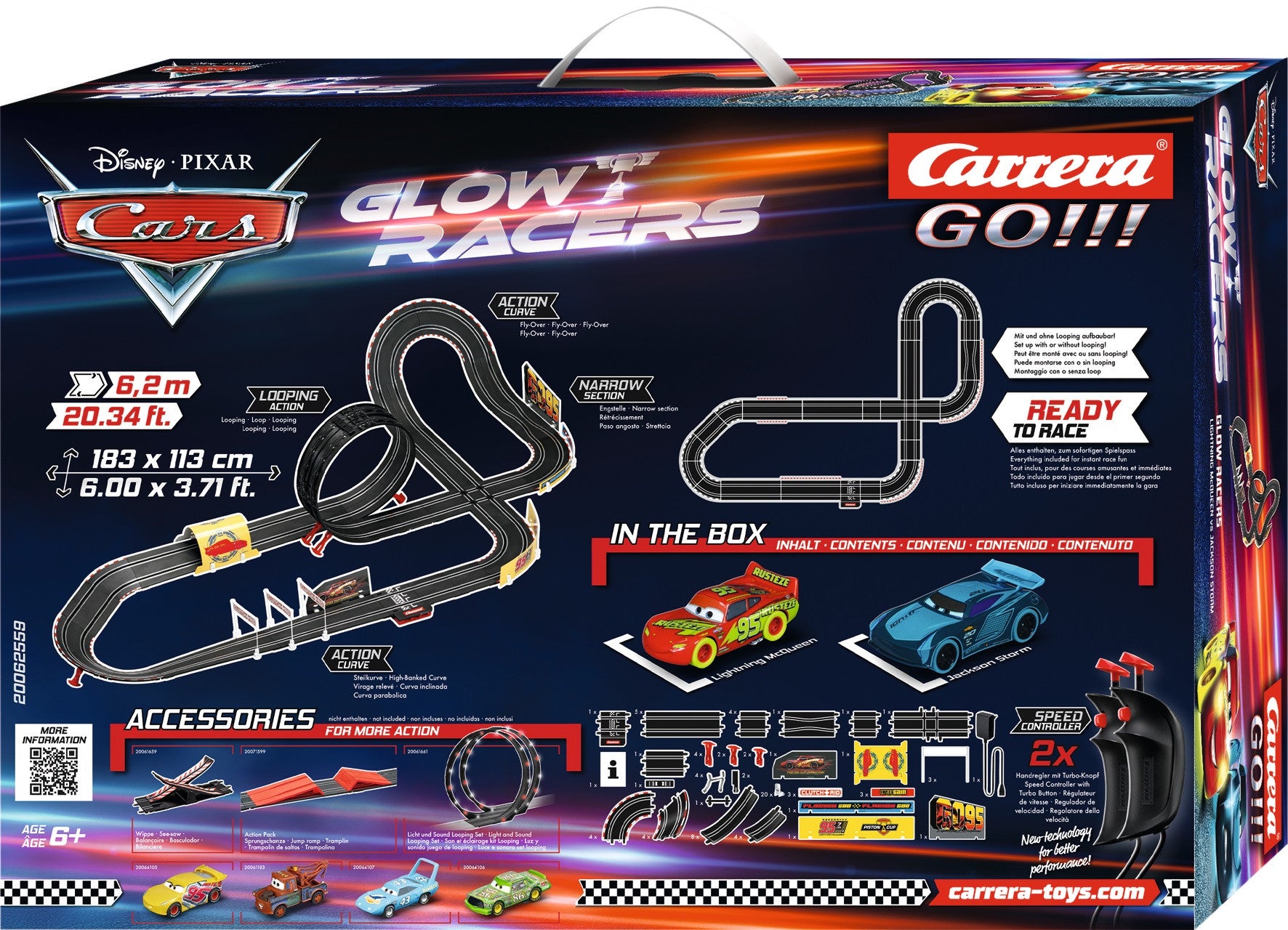 Carrera GO!!! Disney Pixar Cars - Glow Racers 62559