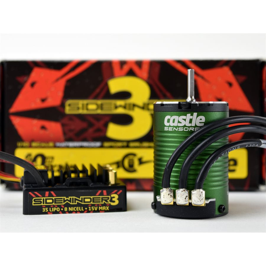 CASTLE Combo Sidewinder SV3 + 1406 4600Kv Sensored 010-0115-05