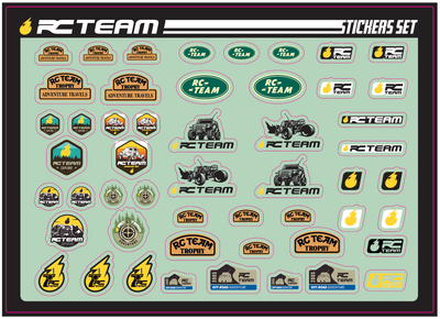 Planche de Stickers Logo RC Team Crawler 210x150