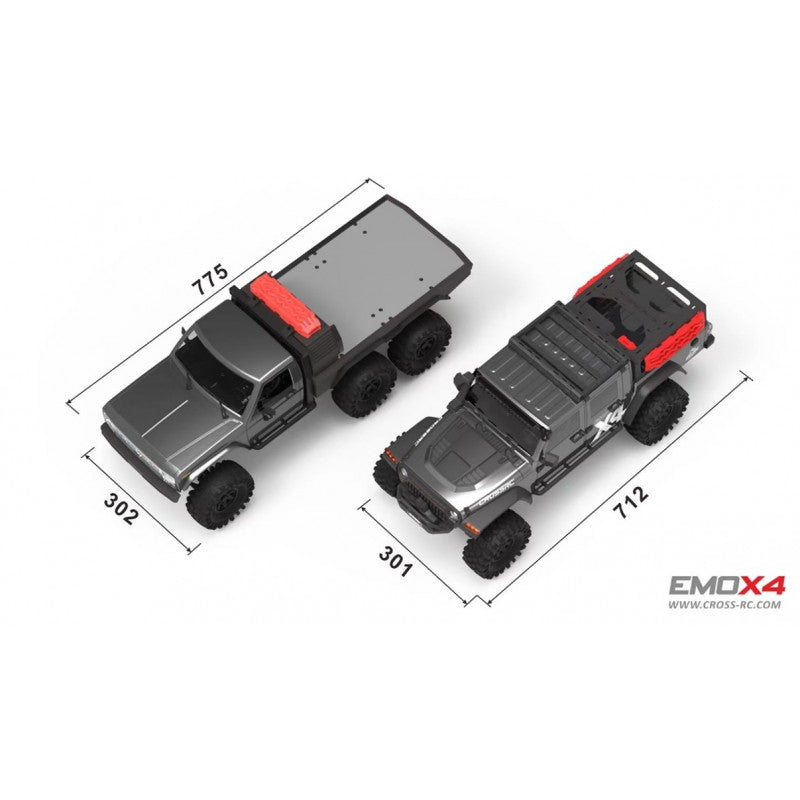 Cross-RC Crawler EMO X4 Brushless 4WD 1/8 Gris RTR CRO90100176