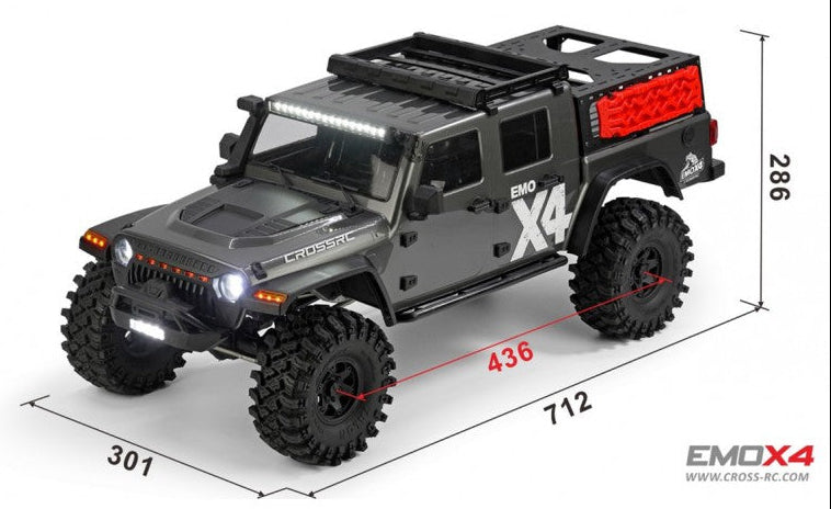 Cross-RC Crawler EMO X4 Brushless 4WD 1/8 Gris RTR CRO90100176