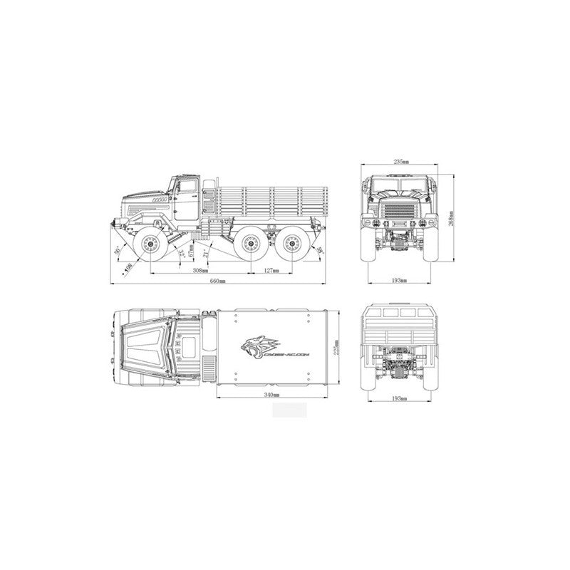 Cross RC Camion militaire 3 essieux KC6-L 90100015