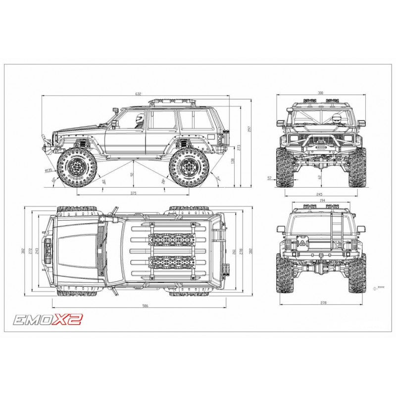 Cross-RC Crawler EMO X2 4WD 1/8 RTR