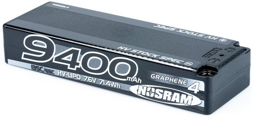 Nosram Accu Lipo HV Graphene 4 Stock Spec 7.6V 9400mAh 135C