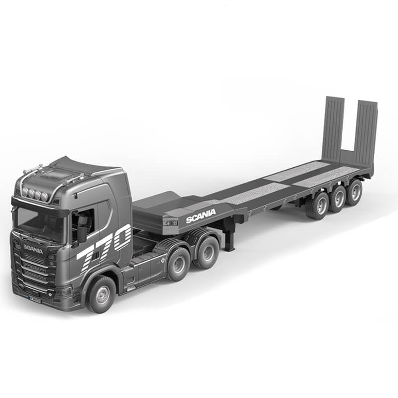 Huina Scania 770S truck with RTR CY1302A flatbed trailer