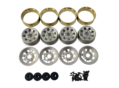 Absima Llantas Bead Lock Steel Silver (X4) Crawler 1/18 EVO HBP240292