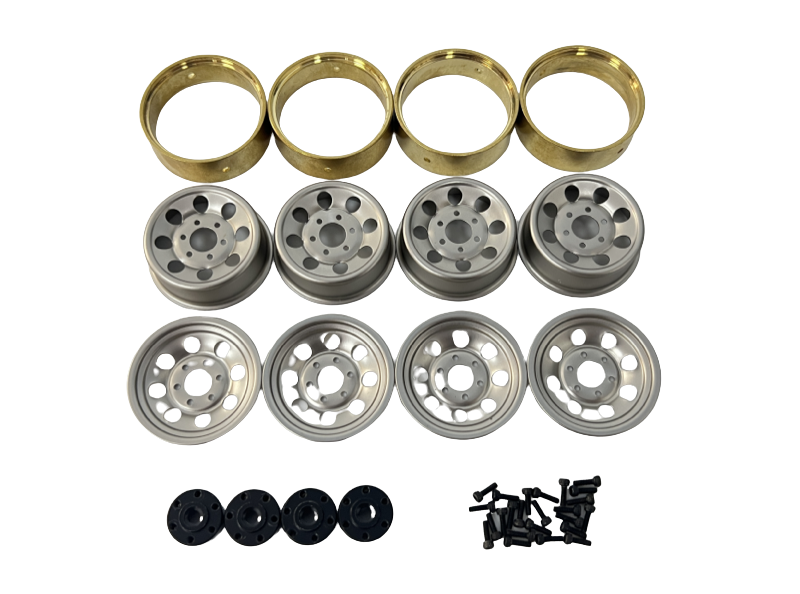Absima Llantas Bead Lock Steel Silver (X4) Crawler 1/18 EVO HBP240292