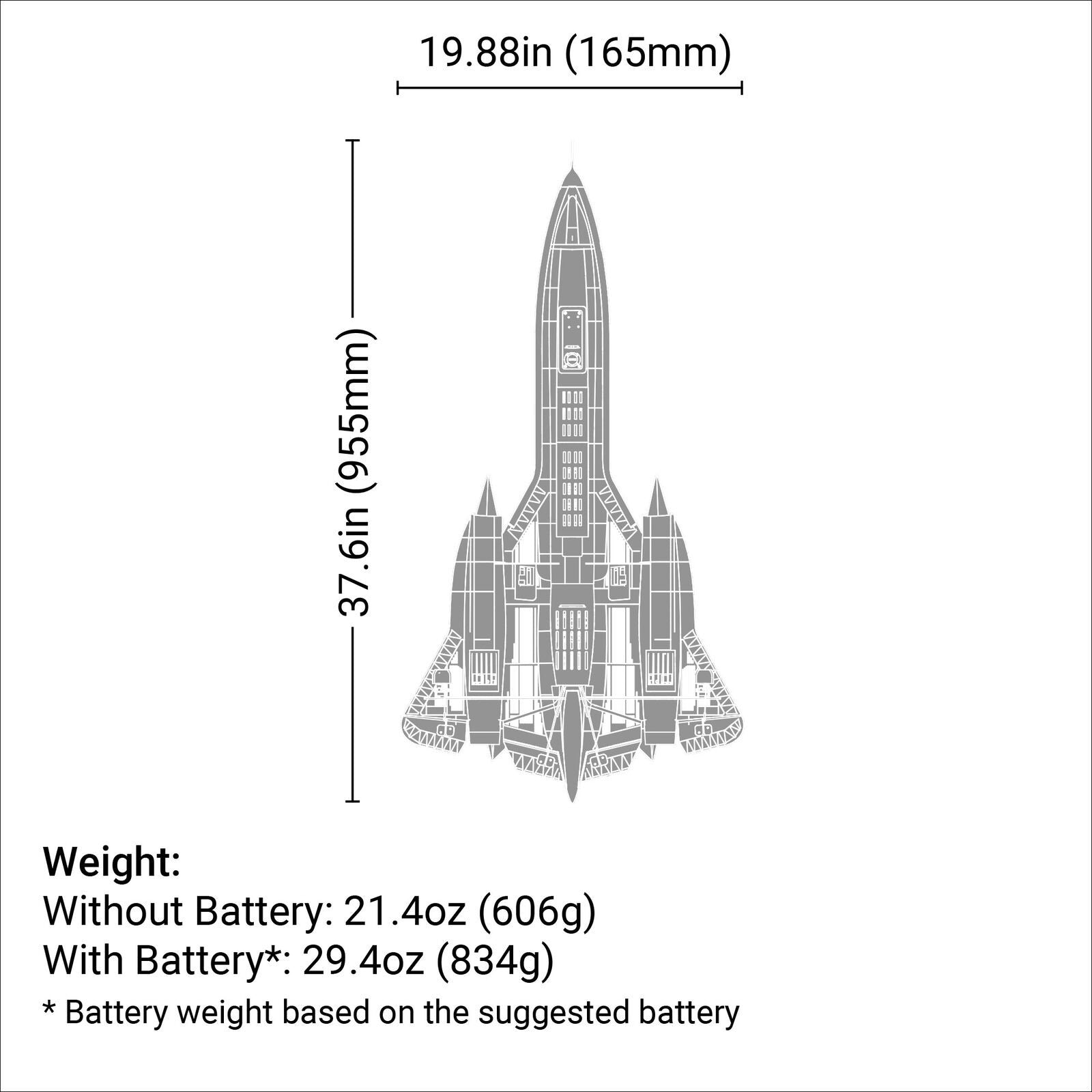 E-Flite SR-71 Blackbird Twin 40mm EDF BNF Basic EFL02050