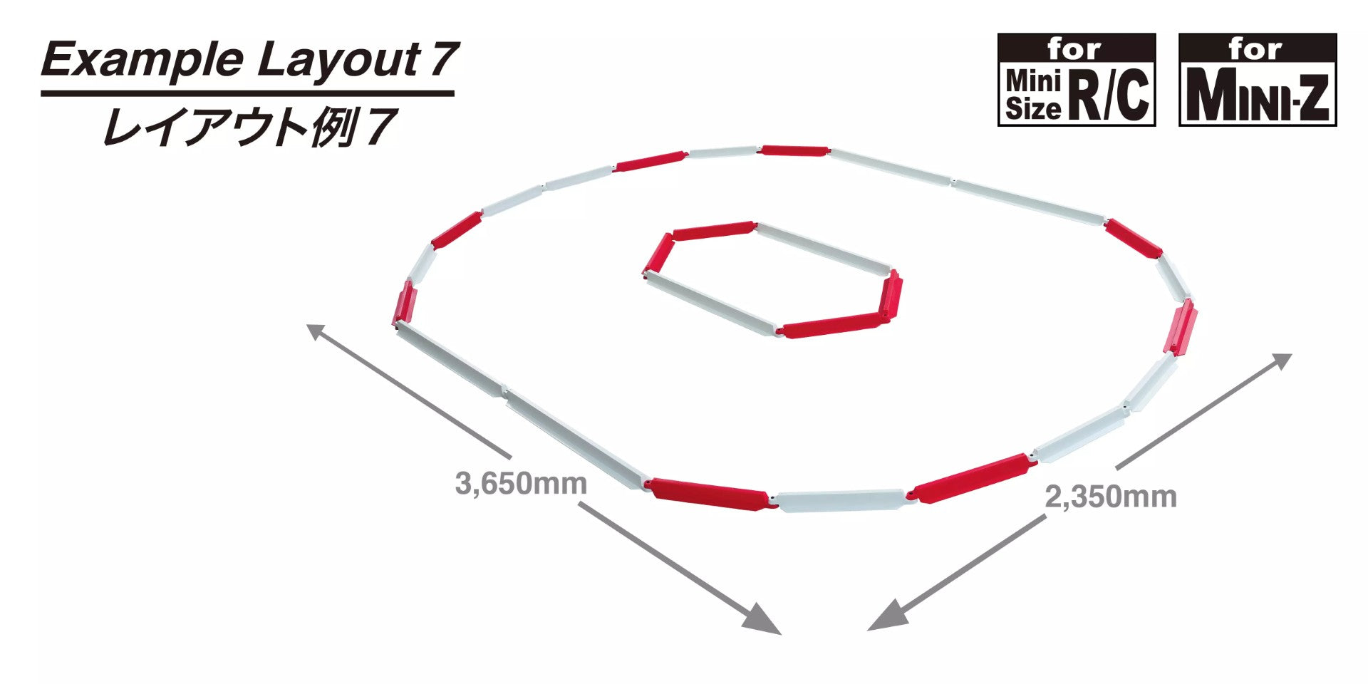 Kyosho Track Border Kit Mini-Z and Drift 1/10 (27 pcs) 87131B