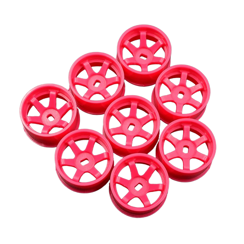 Mini Yeah Yeah Racing Fluorescent Pink 11mm Wide Rim Set Kyosho Mini-Z AWD WL-01