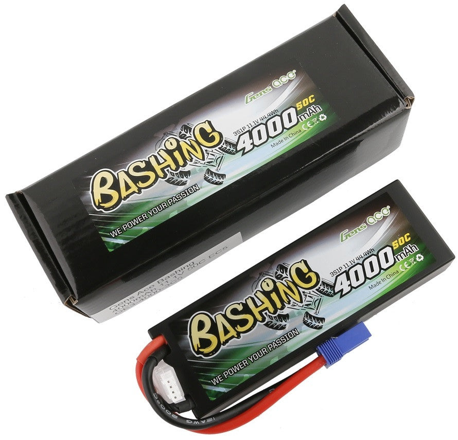 GENS ACE Accu lipo 11.1v 4000mAh 3S1P 50C EC5 Bashing Series