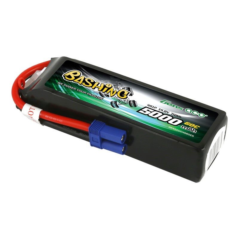 Gens Ace Bashing Accu lipo 14.8v 5000mAh 4S1P 60C EC5