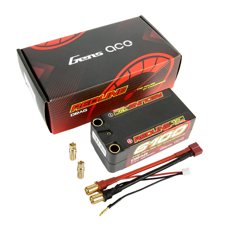 Gens Ace Redline Series Drag Accu lipo Shorty  7.4v 6100mah 130C 2S2P