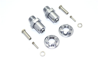 GPM Adaptateur hexagones 17mm + écrous alu gris (x4) TRX410/17X19-GS