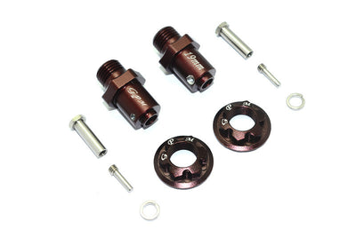 GPM Adaptateur hexagones 17mm + écrous alu marron (x4) TRX410/17X19-BR