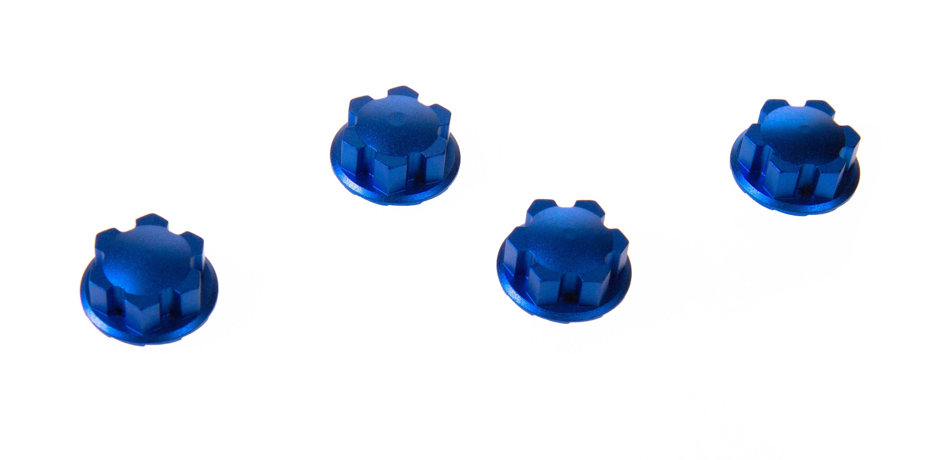 GPM Ecrous de roue plein alu bleu (x4) TXM005-B