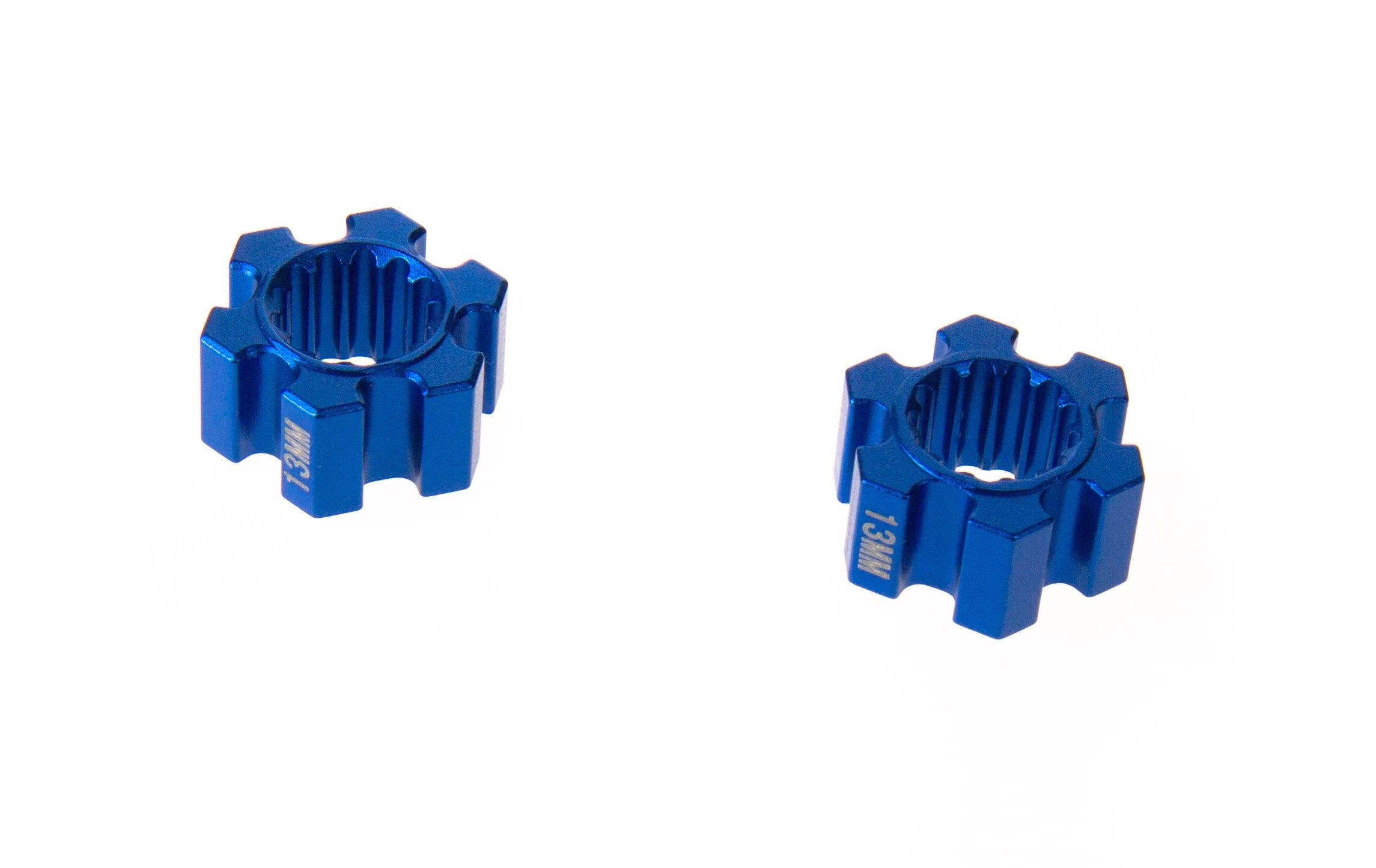 GPM Hexagones de roue alu bleu +13mm (x2) TXM010/13MM-B