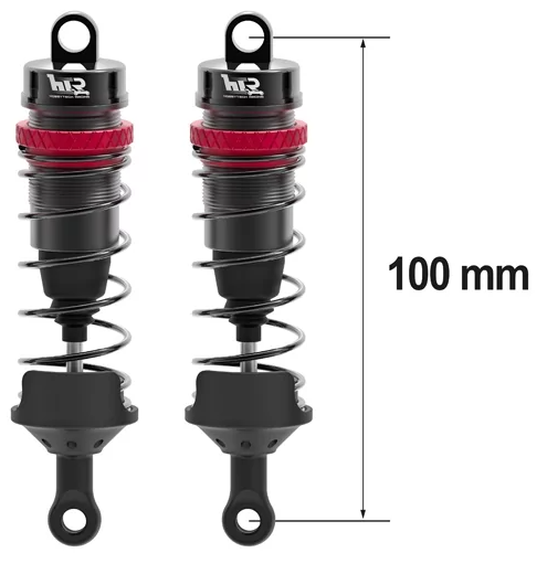 Hobbytech Amortisseurs 100mm Big Bore 16mm + Kit ressorts 1/8 HTR-508100