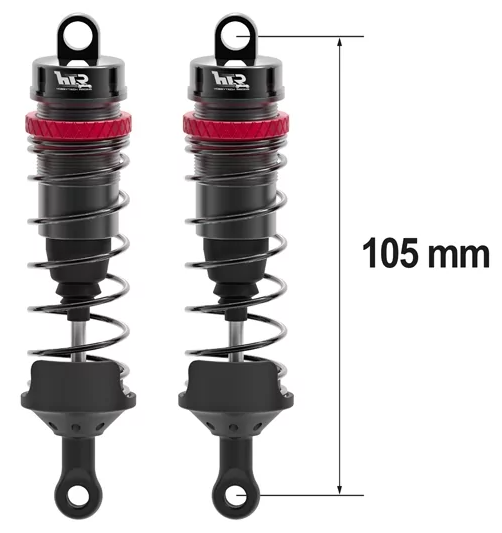 Hobbytech Amortisseurs 105mm Big Bore 16mm + Kit ressorts 1/8 HTR-508105