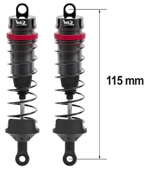 Hobbytech Amortisseurs 115mm Big Bore 16mm + Kit ressorts 1/8 HTR-508115