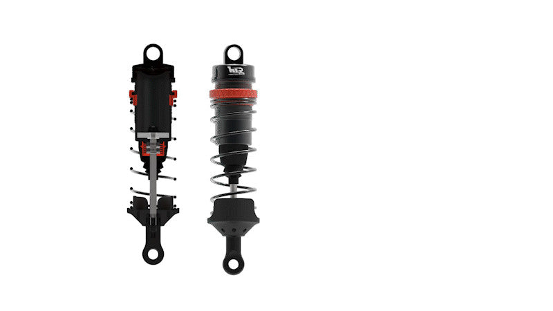 Yeah Racing Ammortizzatori 90mm Desert Lizard A 2 Stadi Con Molla Interna NERI Scaler Crawler (2 - Foto 10