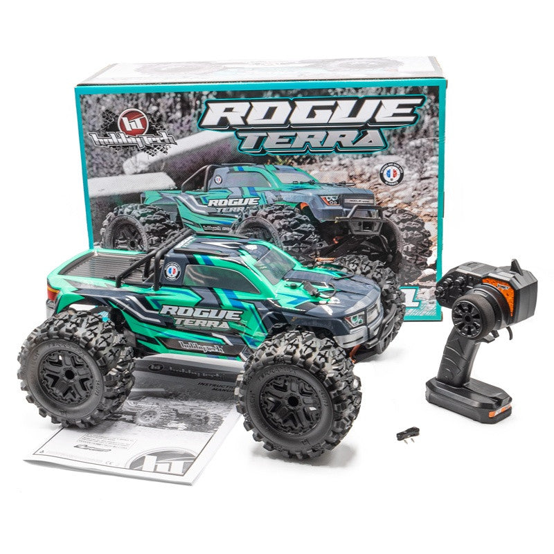 Voiture Télécommandée RC Car Monster Truc étanche RTR Tout-Terrain Voiture  BLEU