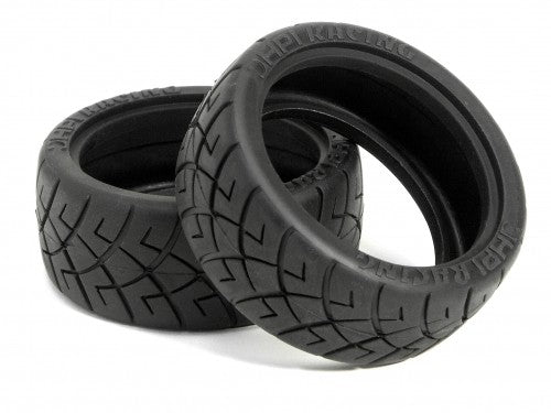 Dilwe Pneu RC 4 pièces 6 trous pneus de roue pneus en caoutchouc avec  moyeux pour voiture de camion tout-terrain sur chenilles RC