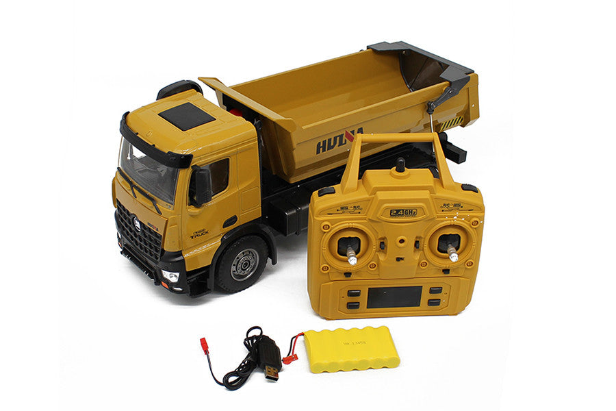 Camion à Benne Radiocommandé 1/16 à L'échelle 11CH - Camion Articulé RC Avec Son Moteur Et Lumières LED - 10