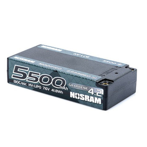 Nosram Lipo Battery Shorty LCG HV Graphene 4.2V 7.6V 5500mAh 130C