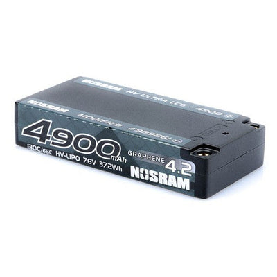 Nosram Batería Lipo Shorty LCG HV Graphene 4,2 V, 7,6 V, 4900 mAh, 130C