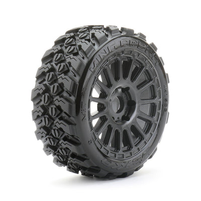 Jetko RC Pneus King Cobra + Jantes Noir (x2) Buggy 1/8 JK1502RB