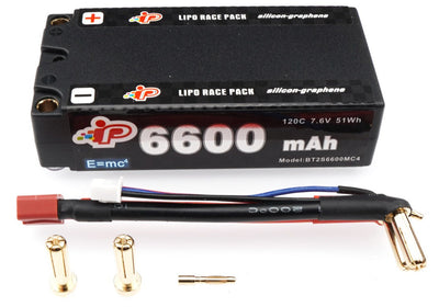 Intellect Bateria lipo Shorty Graphene MC4 HV 7,6 V 6600 mAh 120C IP-BT2S6600MC4