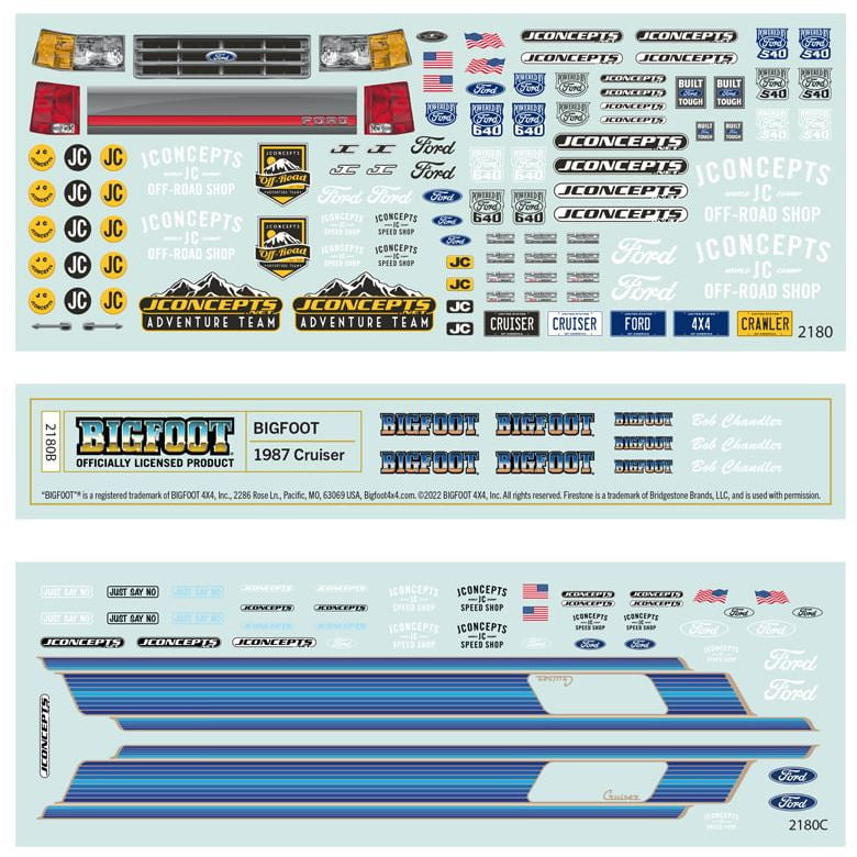 Jconcepts Carrosserie Ford F-250 Bigfoot Street Cruiser 24th 1987 SCX24 0446