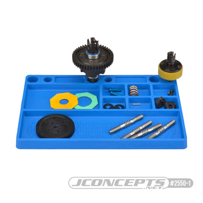 JConcepts Plateau de Rangement caoutchouc Bleu 2550-1