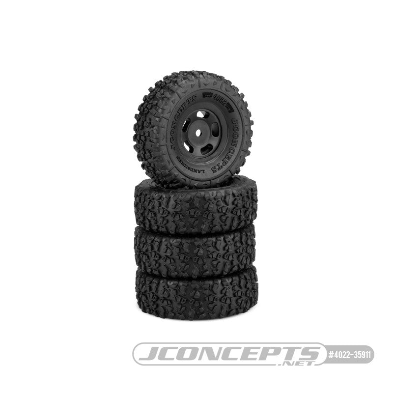 JConcepts Pneus Landmines Green + Jantes Glide 5 Axial SCX24 (x4) 4022-32911