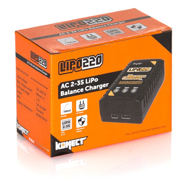 Konect Chargeur Lipo 2S-3S Lipo220