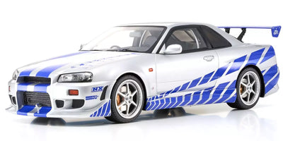 Kyosho Diecast Nissan Skyline R34 GT-R 2001 Fast & Furious 1/12 KSR12007A
