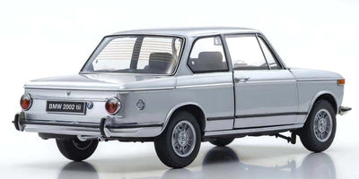 Kyosho Diecast BMW 2002 Tii 1972 Argent 1/18 KS08543S