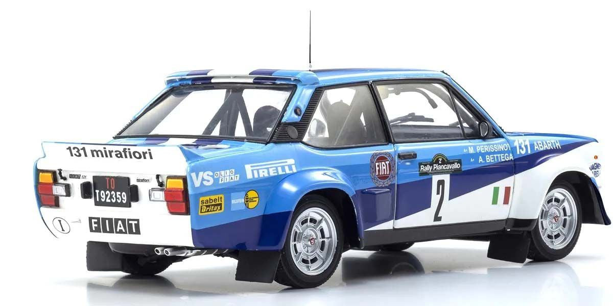 Kyosho Diecast Fiat 131 Abarth A.Bettega Winner Piancavallo 1981 Nr.2 1/18 KS08376F