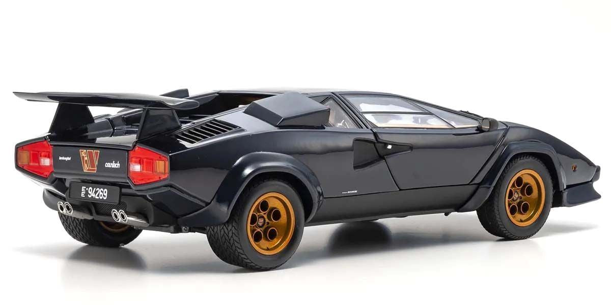 Kyosho Diecast Lamborghini Countach LP500S Walter Wolf 1982 Dark Blue 1/18 KS08320D