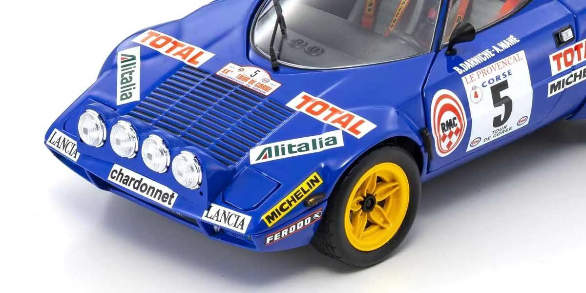 Kyosho Diecast Lancia Stratos HF B.Darniche Tour de Corse 1976 Nr.5 1/