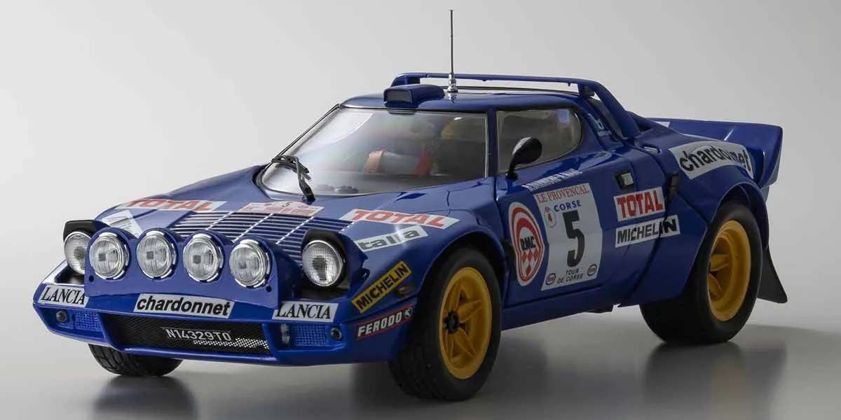 Kyosho Diecast Lancia Stratos HF B.Darniche Tour de Corse 1976 Nr.5 1/