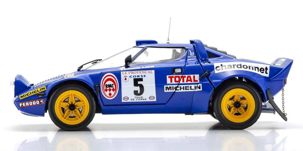 Kyosho Diecast Lancia Stratos HF B.Darniche Tour de Corse 1976 Nr.5 1/