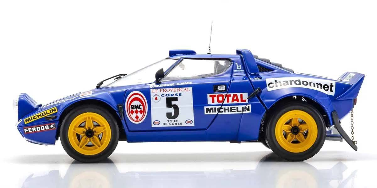 Kyosho Diecast Lancia Stratos HF B.Darniche Tour de Corse 1976 Nr.5 1/18 KS08130C