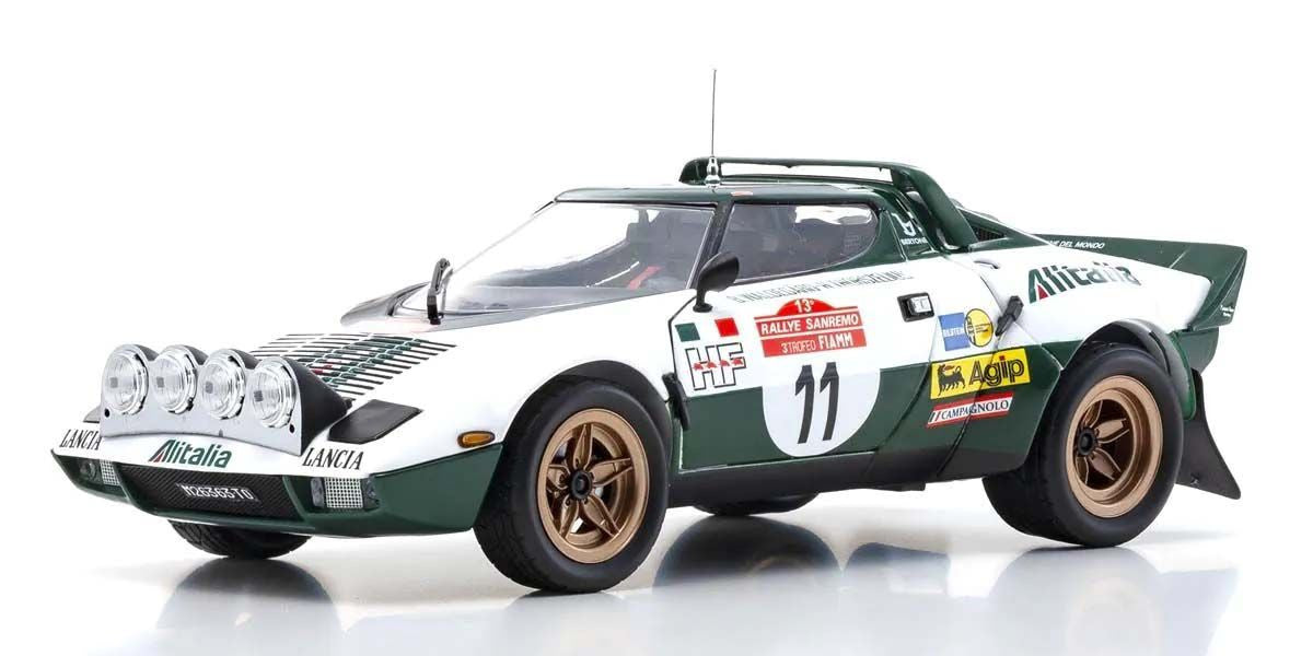 Kyosho Diecast Lancia Stratos HF B.Waldegaard San Remo 1975 Nr.11 1/18 KS08130B