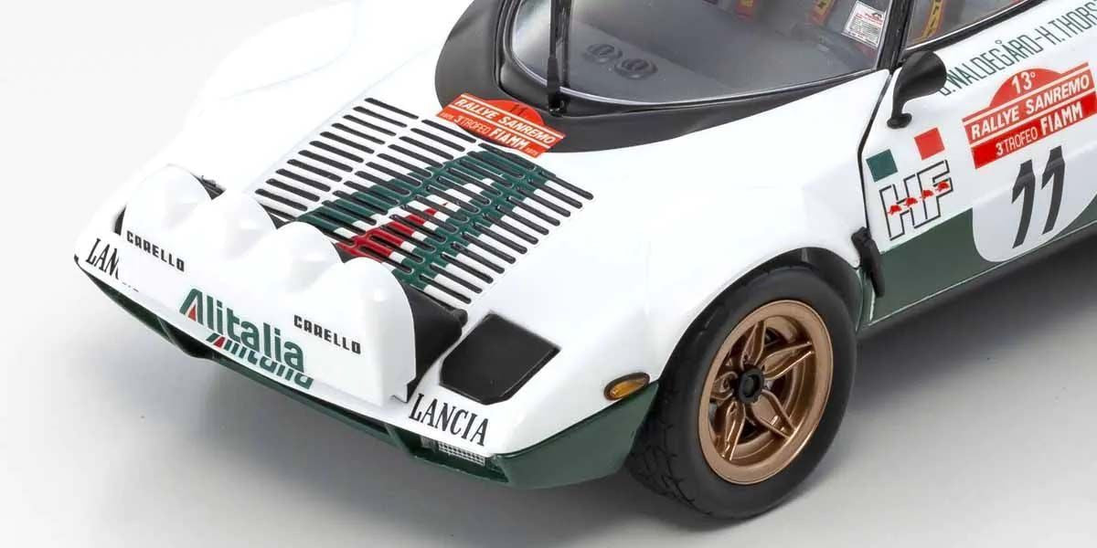 Kyosho Diecast Lancia Stratos HF B.Waldegaard San Remo 1975 Nr.11 1/18 KS08130B