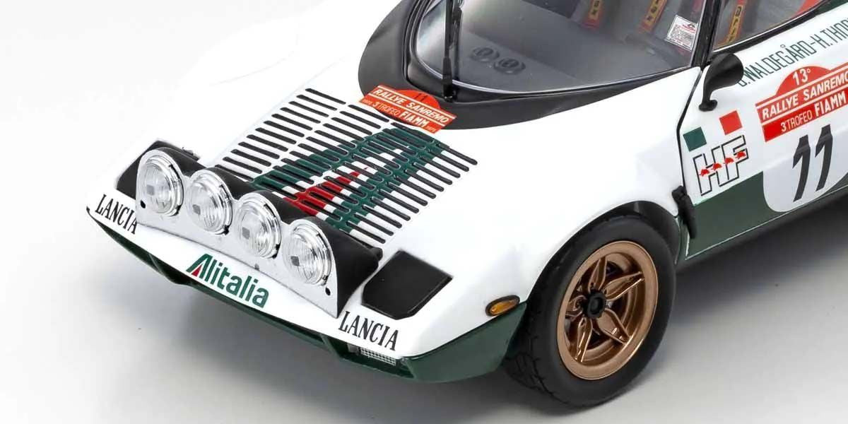 Kyosho Diecast Lancia Stratos HF B.Waldegaard San Remo 1975 Nr.11 1/18