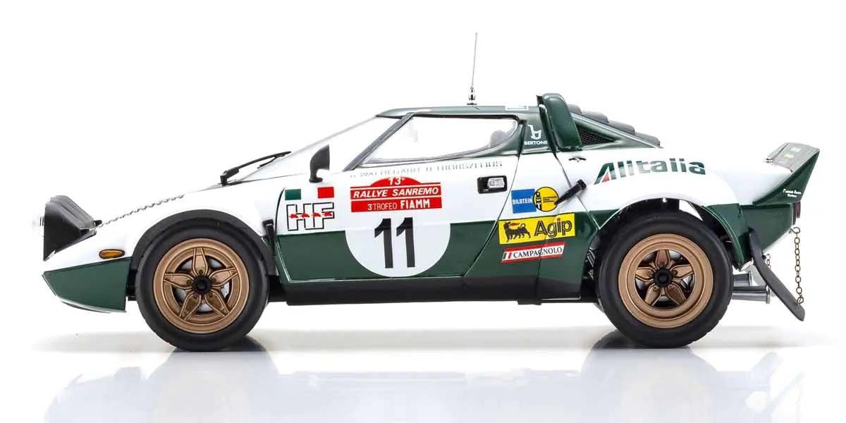Kyosho Diecast Lancia Stratos HF B.Waldegaard San Remo 1975 Nr.11 1/18